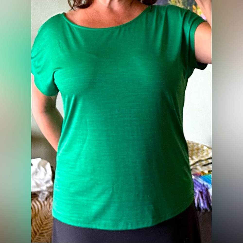 Emerald green top, Isle by Melis Kozan